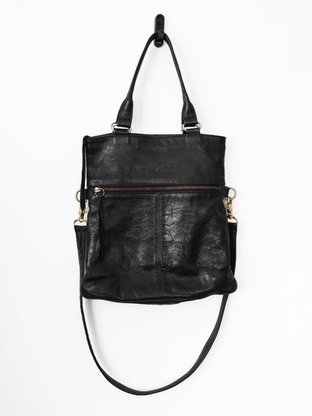 Awesome True Vintage Arturo Genuine Leather Boho Biker Crossbody Purse Bag Italy